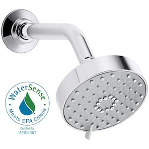 Awaken G110 3-Spray Patterns 4. 3125 in. Wall Mount Fixed Shower Head in Polished Chrome