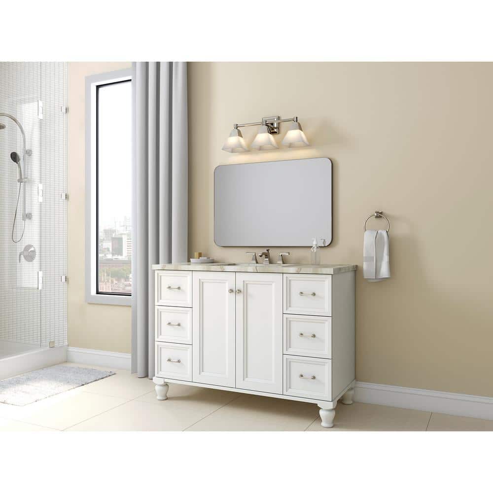 Elegant Memoirs 24'' Polished Nickel Three-Light Bathroom Sconce