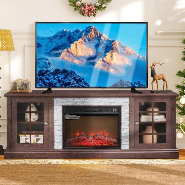 ToolCat 70 in. Freestanding Fireplace TV Stand with 23 in