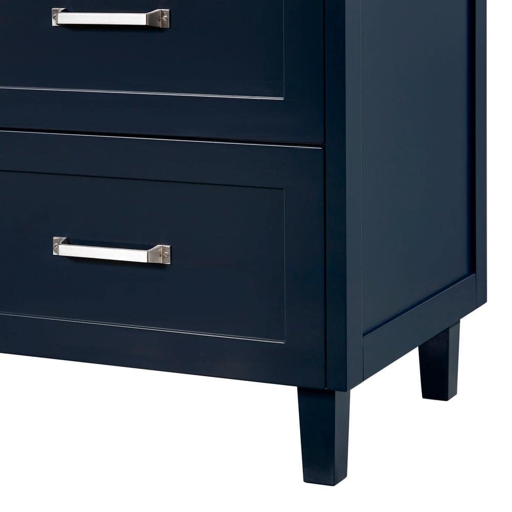 Midnight Blue 60" Double Freestanding Wood Vanity Cabinet