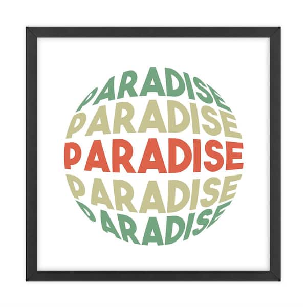 Unbranded Dimensional Word Art Framed Typography Art Print 18 in. x 18 in.