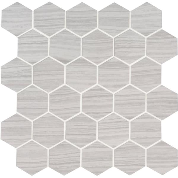 MSI Trinity Ivory Hexagon 12 in. x 12 in. Matte Porcelain