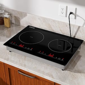 Portable 20.5 in. Electric Modular Induction Cooktop Smooth Surface in Black with 2 of Elements