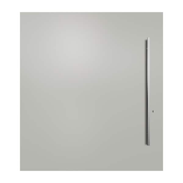 Bordeaux 72 in. x 80 in. Left Hand Inswing White Aluminum Prehung Front Door, 72 in. Ladder Pull, Multi-Point Lock