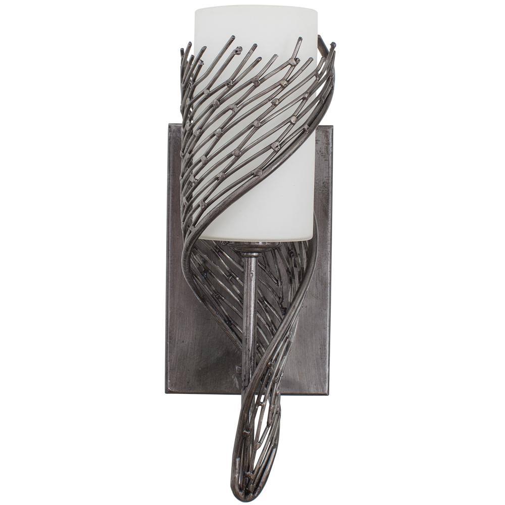 14" Silver Steel Dimmable Direct Wired Wall Sconce