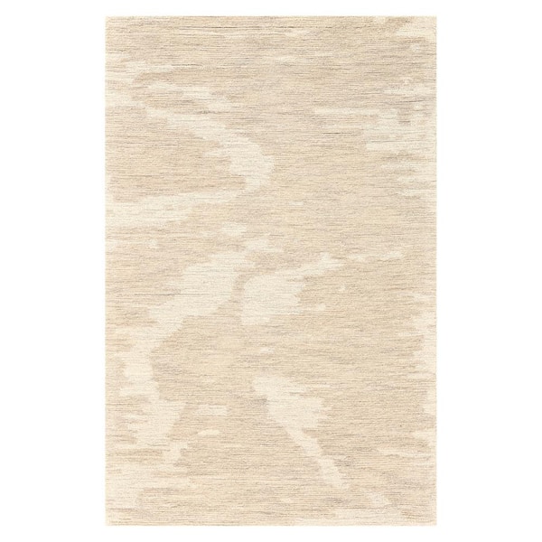 Mexico 5 x 8 Ivory Beige Abstract Pattern Area Rug for High Traffic Living Room Dining Room Bedroom