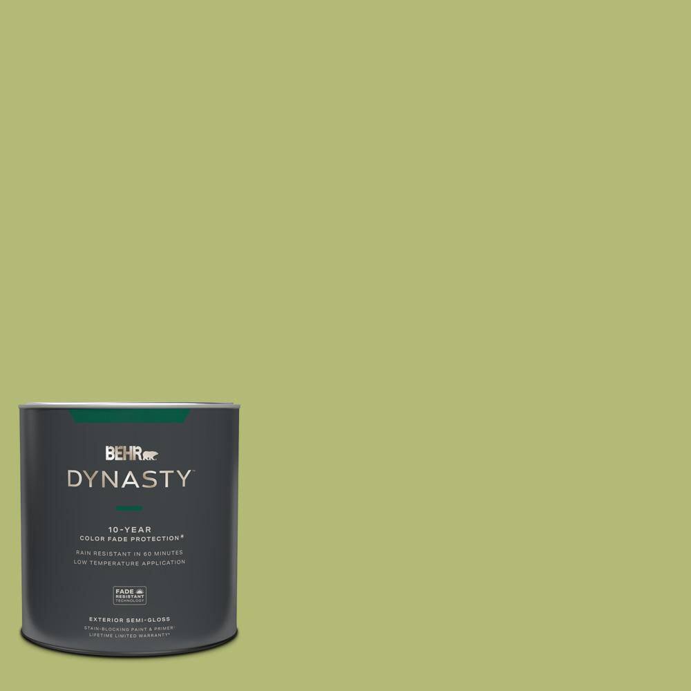BEHR DYNASTY 1 qt. 410D4 Asparagus SemiGloss Enamel Exterior StainBlocking Paint & Primer