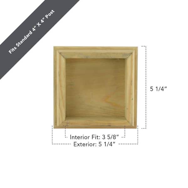 Deckorators 4 in. x 4 in. Newport Copper High Top Pressure Treated Wood Post Cap