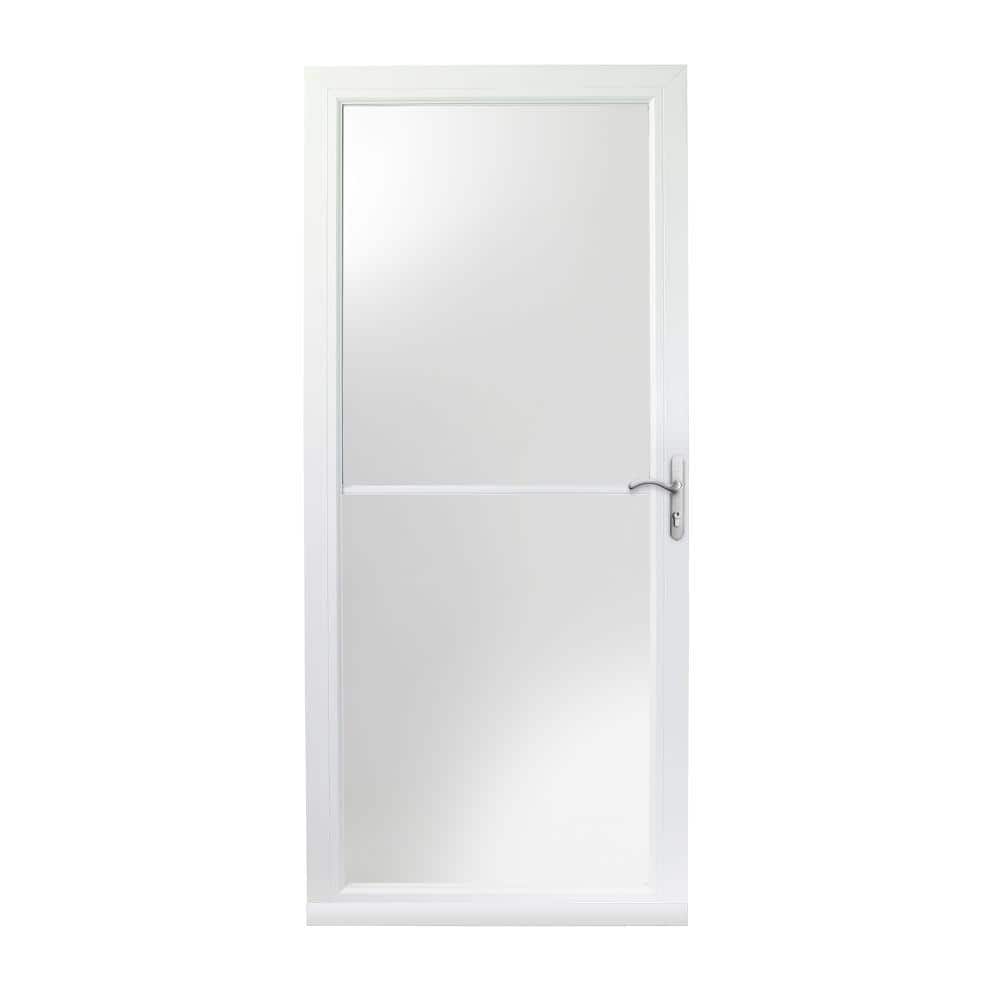 3000 Series 36 in. x 80 in. White Right-Hand Retractable Aluminum Storm Doo