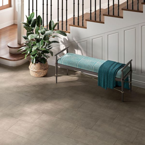 Unico Tobacco Matte 12 in. x 24 in. Concrete Look Porcelain Floor and Wall Tile (13.56 sq. ft./Case)