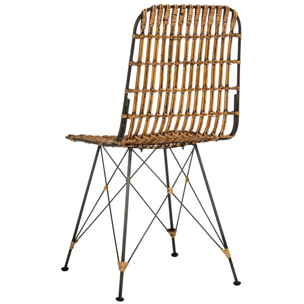 Transitional Windsor Low Slat Side Chair in Natural Brown Wash