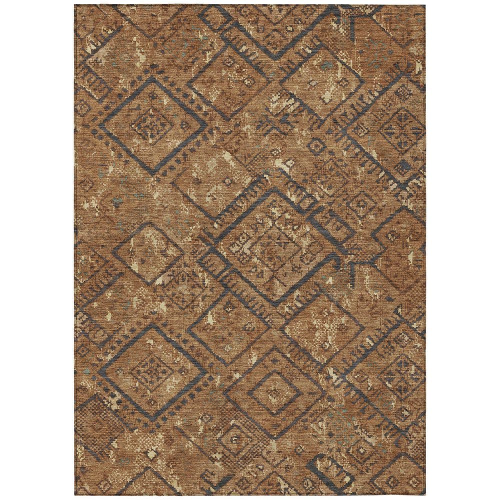 Chantille Machine Washable Indoor/Outdoor Abstract ACN2470 Paprika 5 ft. x 7 ft. 6 in. Area Rug price history on PriceWatchPro