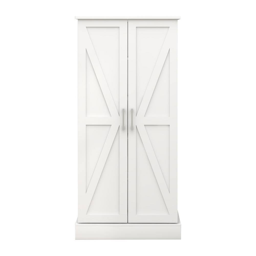 23.62 in. W x 15.75 in. D x 50.00 in. H White Linen Cabinet Kitchen Pantry 