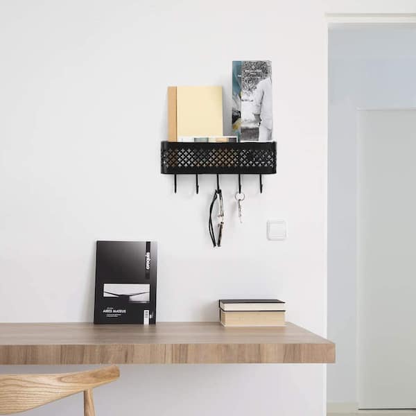 Holder for Wall “ Mail Organizer with Key Hooks for Hallway Kitchen Farm.
