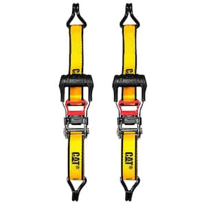 16 ft. x 1-1/2 in. 1000 lbs. Heavy-Duty Ratcheting Tie-Down Straps (2-Pack)