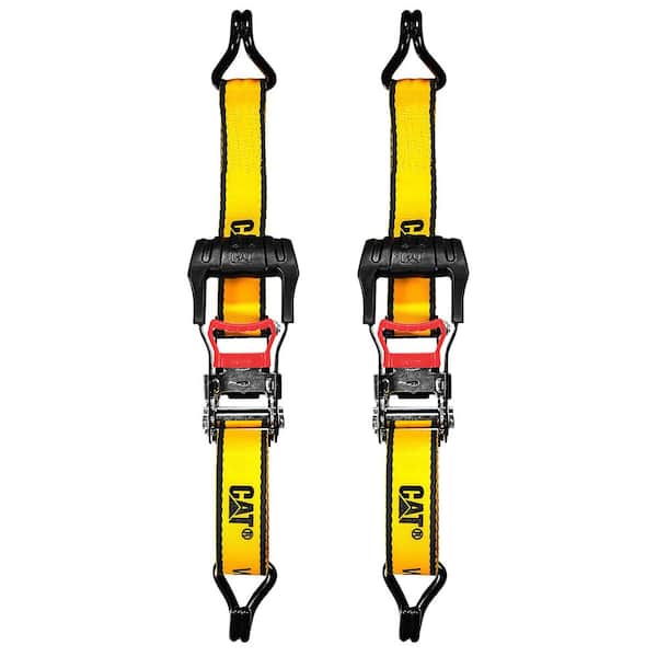 CAT 16 ft. x 1-1/2 in. 1000 lbs. Heavy-Duty Ratcheting Tie-Down Straps (2-Pack)