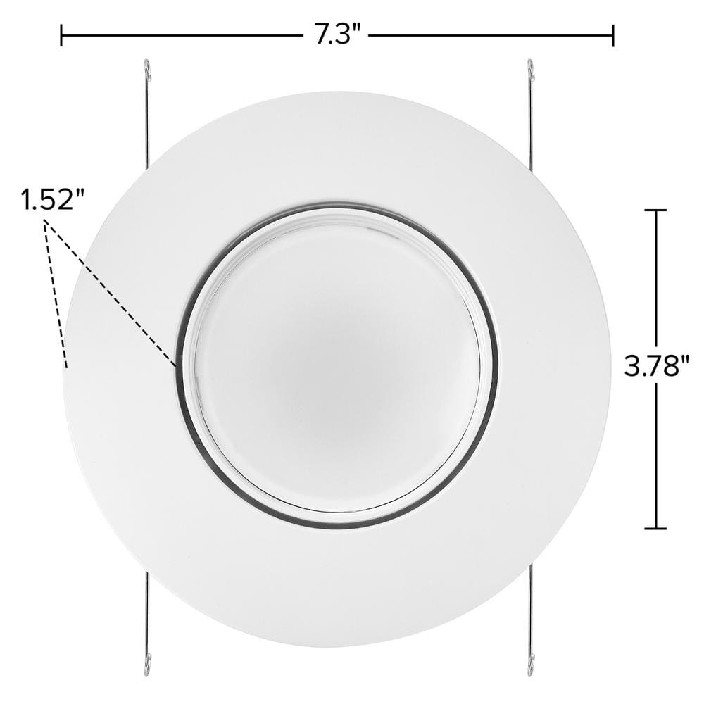 Adjustable White Aluminum LED Retrofit Downlight with Gimbal