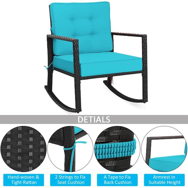 turquoise glider chair