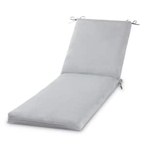 23 in. x 73 in. Outdoor Chaise Lounge Cushion in Heather Gray