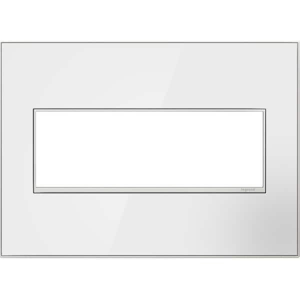 Legrand Adorne 3 Gang Decorator/Rocker Wall Plate, Mirror White On ...