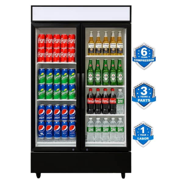 Cooler Depot 39 in. W 23.5 cu. ft. Commercial Glass Door Merchandiser Refrigerator in Black