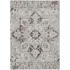 Chantille ACN570 Ivory 10 ft. x 14 ft. Machine Washable Indoor/Outdoor Geometric Area Rug