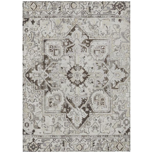 Addison Rugs Chantille ACN570 Ivory 8 ft. x 10 ft. Machine Washable Indoor/Outdoor Geometric Area Rug