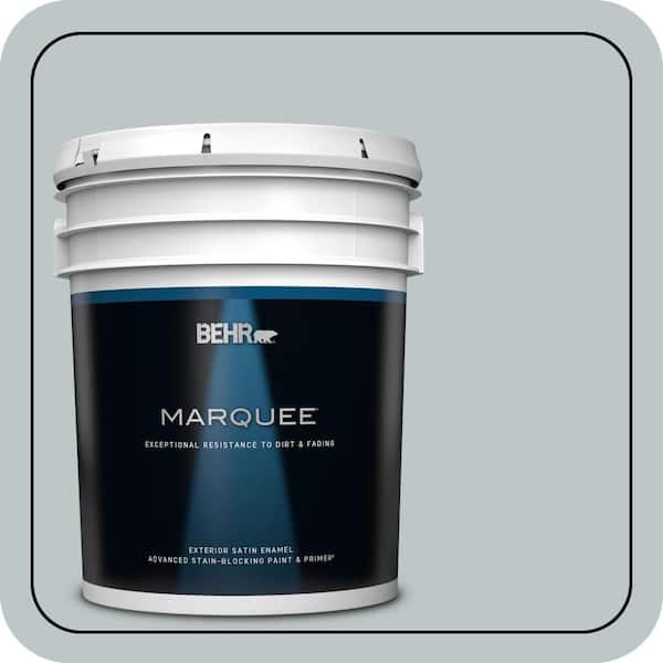 BEHR MARQUEE 5 gal. #PPU12-10 Misty Morn Satin Enamel Exterior Paint & Primer