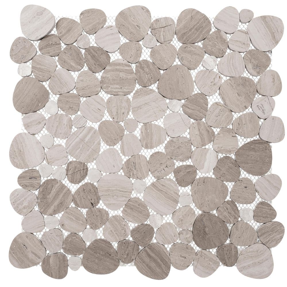 Oasis Shallow Tan/Brown Matte 4.5 in. x 8.25 in. Unique Shape Natural Stone