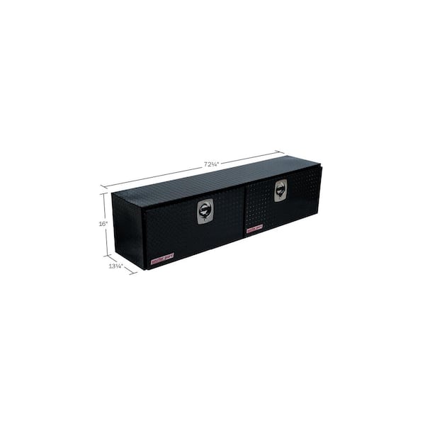 72.25 Gloss Black Aluminum Full Size Top Mount Truck Tool Box