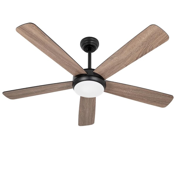 raccroc 52 in. Redwood Indoor Outdoor 3-Blade LED Ceiling Fan with 1-Light and Remote Control