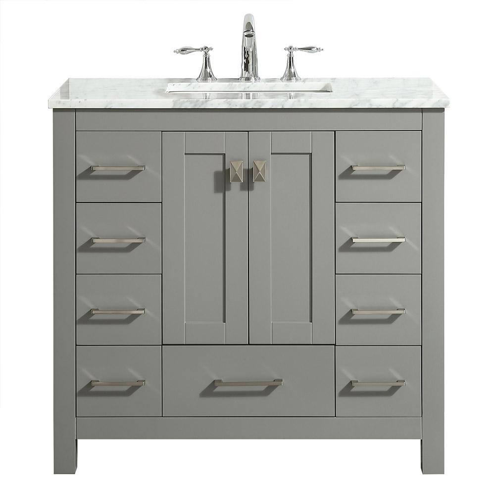 Eviva Aberdeen 47.2 in. W x 22 in. D x 35 in. H Vanity in Grey with