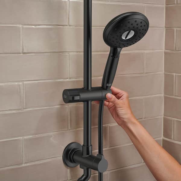 Spectra Versa 4-Spray Round 24 in. Wall Bar Shower Kit with Hand Shower 1.8 GPM in Matte Black