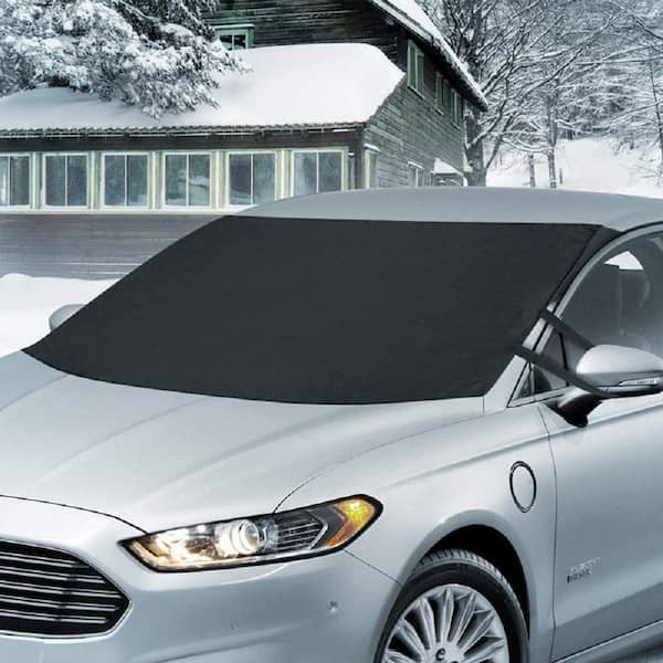 Shatex 82 in. x 47 in. Black Car Windshield Snow Cover with Magnetic Edge  WSC8247B - The Home Depot