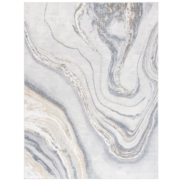 Orchard 10 ft. x 14 ft. Gray/Gold Abstract Area Rug