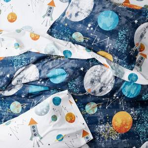 Company Kids Space Travel Organic Cotton Percale Comforter Set