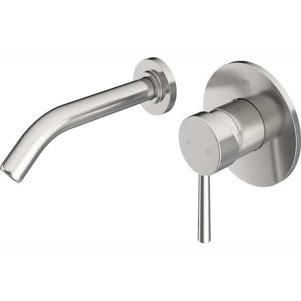 Olus Single Handle Single-Hole Bathroom Faucet in Brushed Nickel