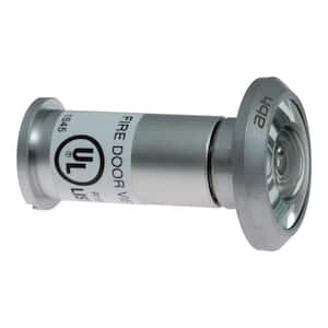 200-Degree Satin Chrome Door Viewer with Glass Lenses, UL Fire-proof