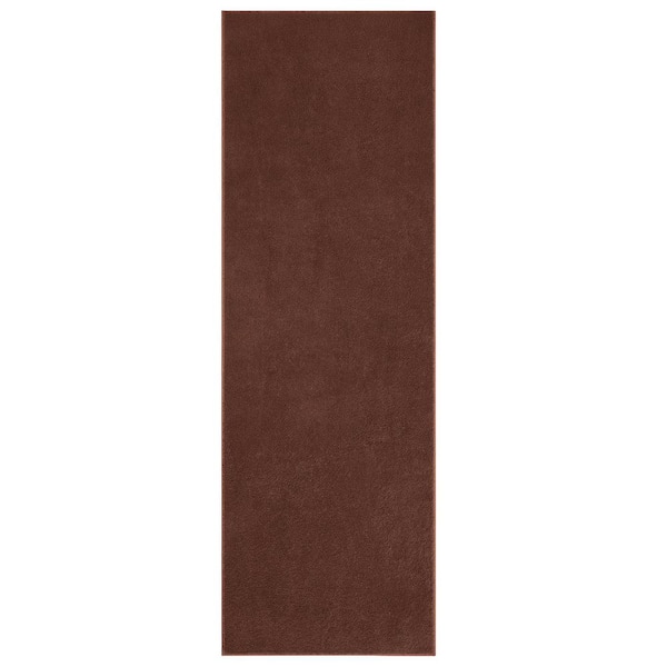 2x6 Solid Thick Shag Rug Soft Washable Indoor Carpet for Living Room Hallway Bedroom，Brown