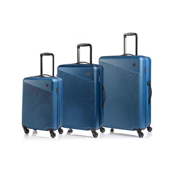 Black Navy Blue Geometric Luggage Cover - XL Travel
