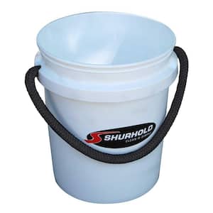 5 Gal. White Bucket with Rope Handle