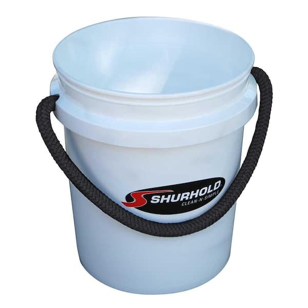 Unbranded 5 Gal. White Bucket with Rope Handle