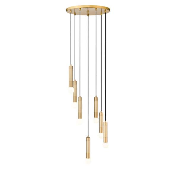 Stari 7 light Modern Gold Chandelier for Indoor Use with No Bulbs Included