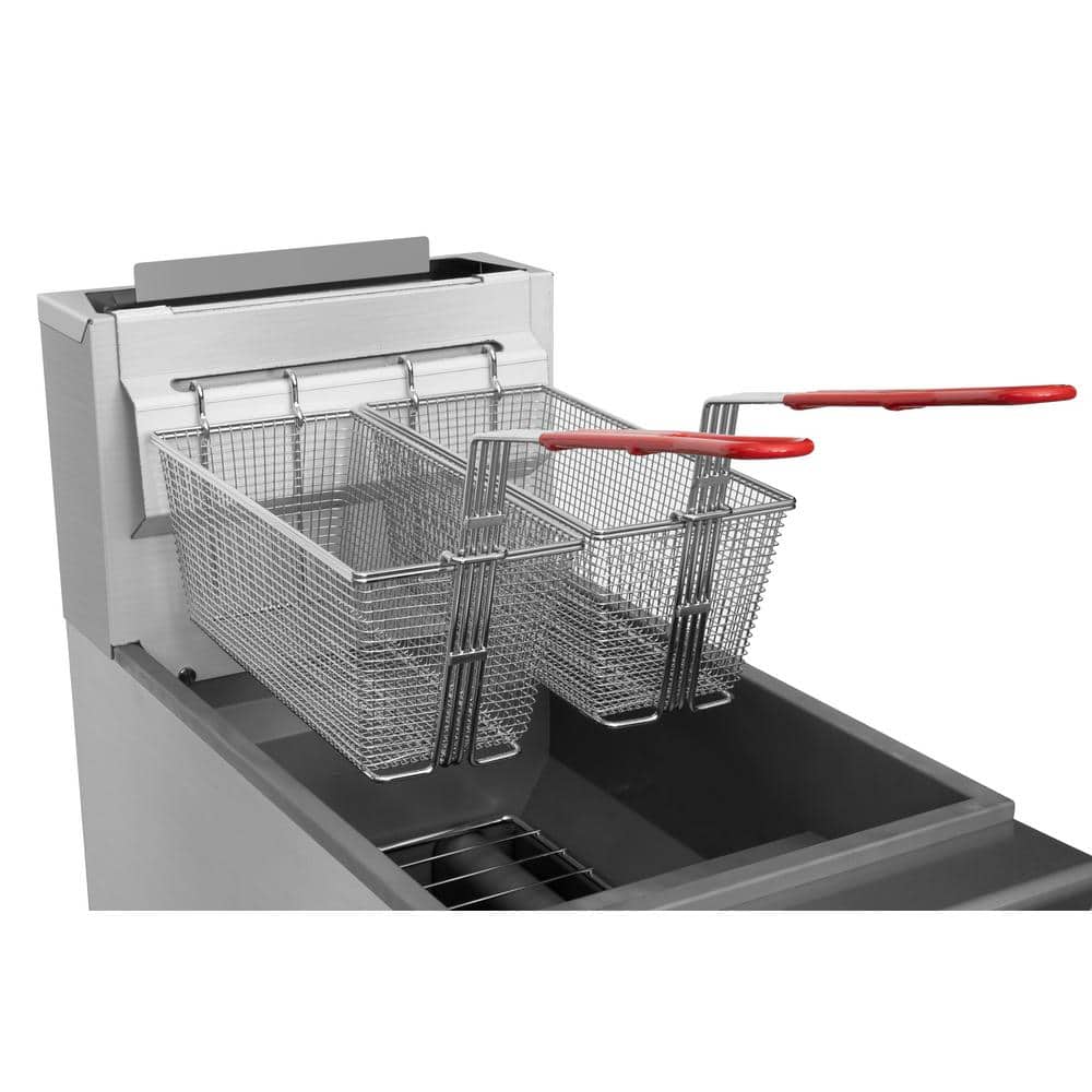 Stainless Steel Dual Basket Gas Commercial Deep Fryer