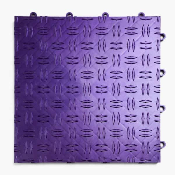 MotorDeck Diamond Royal Purple 12 in. x 12 in. x 0.5 in. Modular Garage Flooring Tile 48 pack (Covers 48 sq. ft.)