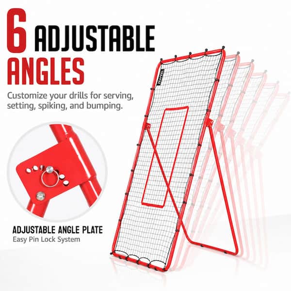 ZEALFEEL Volleyball Rebounder 4 x 7 ft. , 6-Angle Adjustable