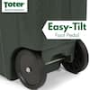  Toter 79296-R2968 96 Gallon Greenstone Trash Can with Wheels  and Attached Lid