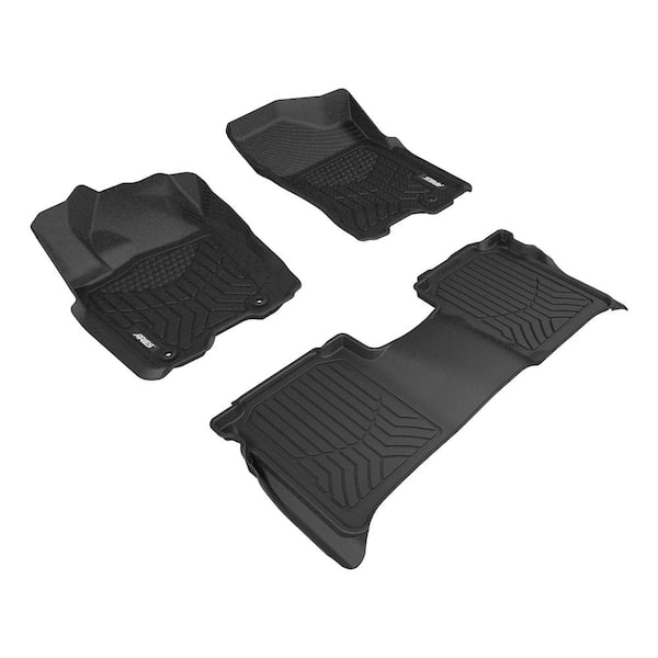 Aries StyleGuard XD Black Custom Heavy Duty Floor Liners, Select Nissan Titan Crew Cab, 1st and 2nd Row