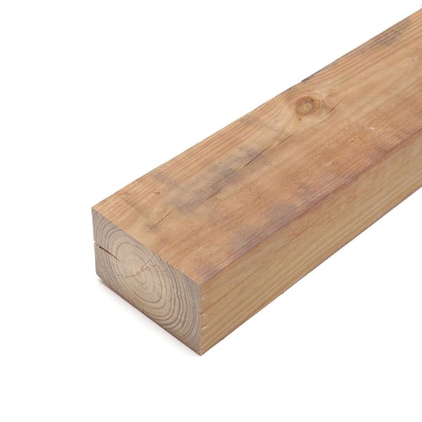 Unbranded 4 in. x 6 in. x 8 ft. #2 4B Ground Contact Cedar-Tone Pressure-Treated Timber