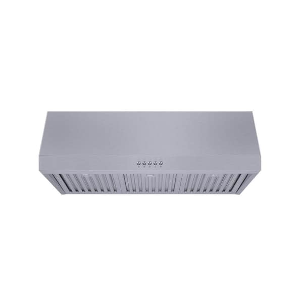 Vissani Sarela 30 in. W x 10 in. H 500CFM Convertible Under Cabinet Range Hood in Stainless Steel with LED Lights and Filter